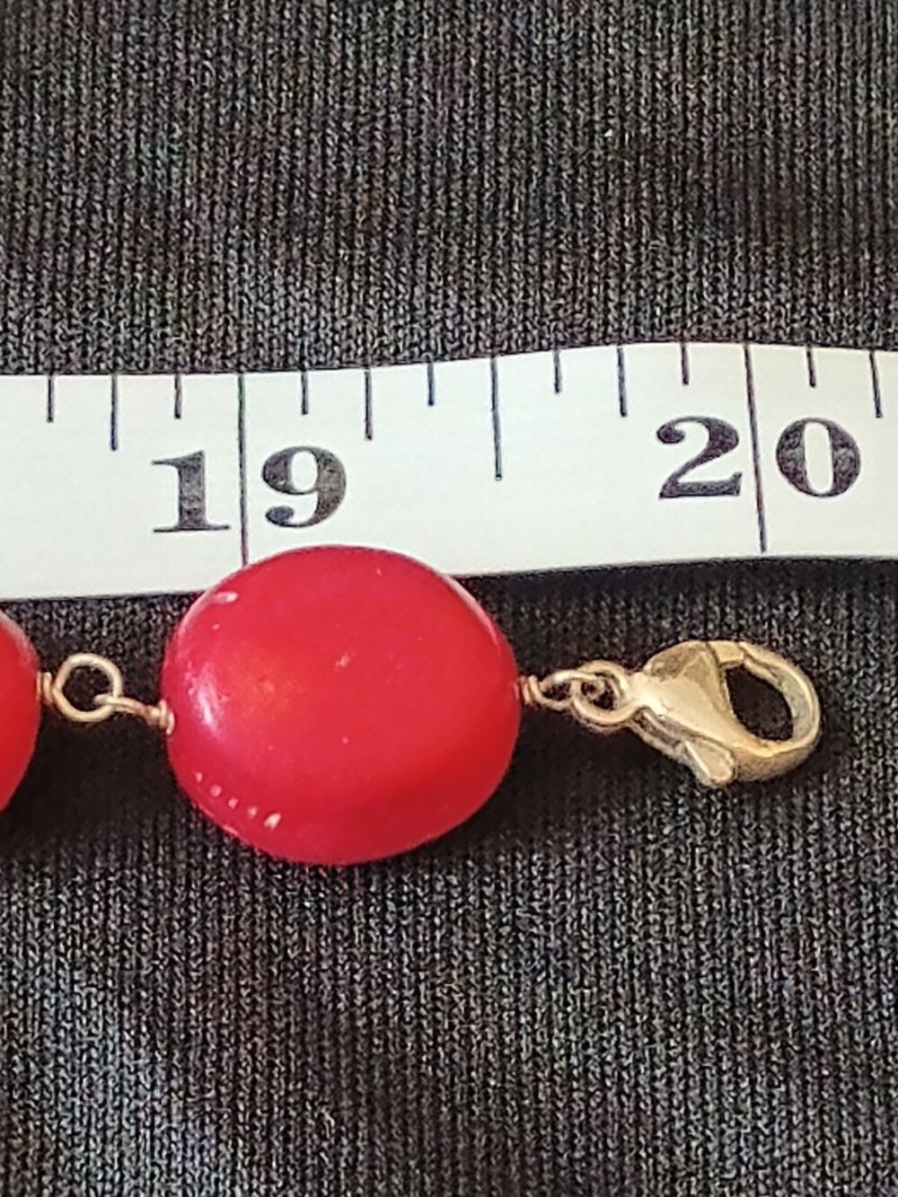 Red Coral and Sterling Silver Necklace and Earrings Set - Picture 6 of 8